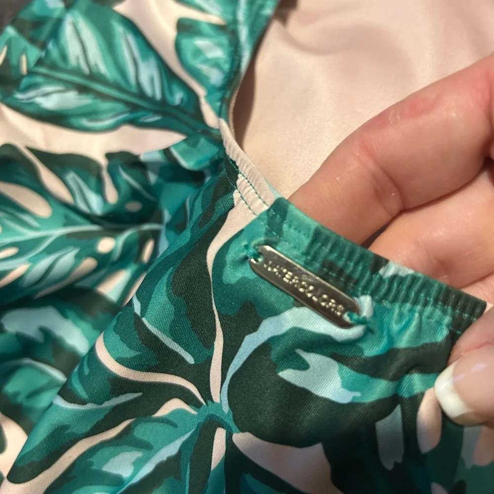 Tropical Leaf Print Swimsuit Kenny Flowers Beverly Hills classic. NWOT - Picture 3 of 7
